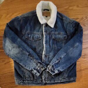 Mens XL Sherpa Trucker Jacket